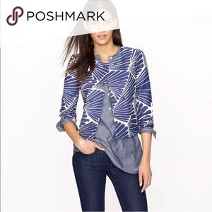 NWT J.crew Fanfare Seashell Print Blazer 00 $168